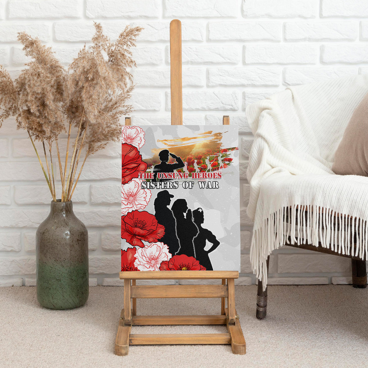 New Zealand ANZAC Day Canvas Wall Art The Unsung Heroes Sisters of War