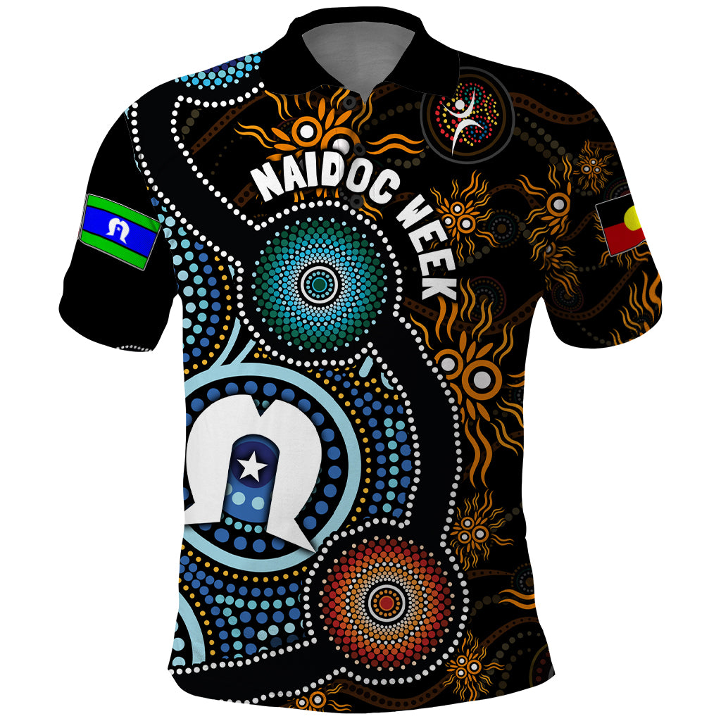 NAIDOC Week 2024 Aussie Aboriginal Polo Shirt Sparks of Fire