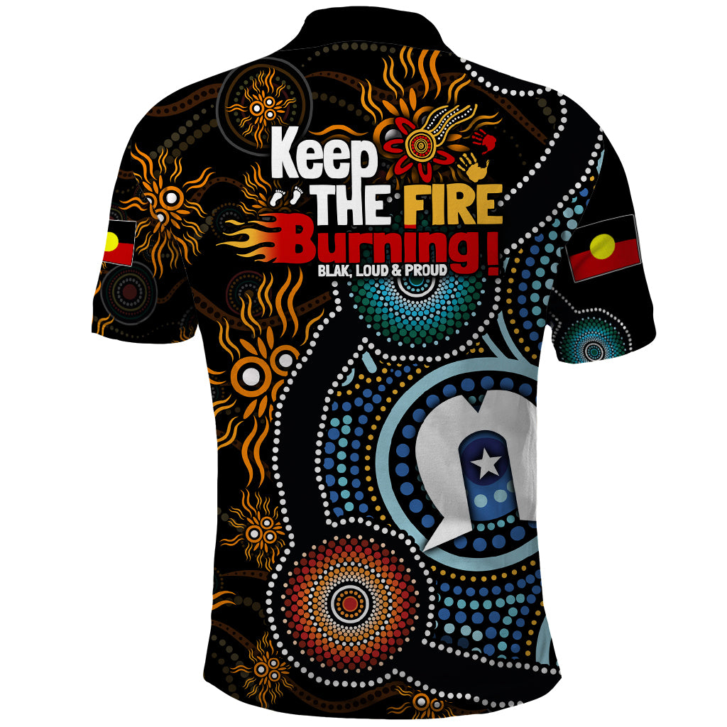 NAIDOC Week 2024 Aussie Aboriginal Polo Shirt Sparks of Fire