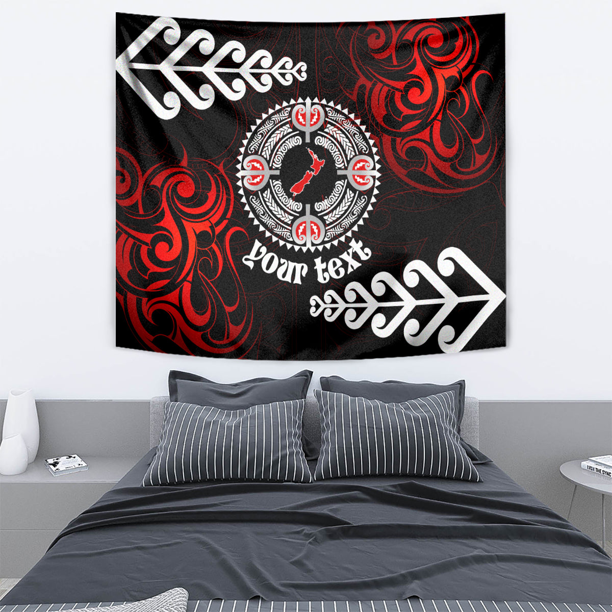 New Zealand Waitangi Day Personalised Tapestry Aotearoa Te Ra O Waitangi With Maori Tattoo
