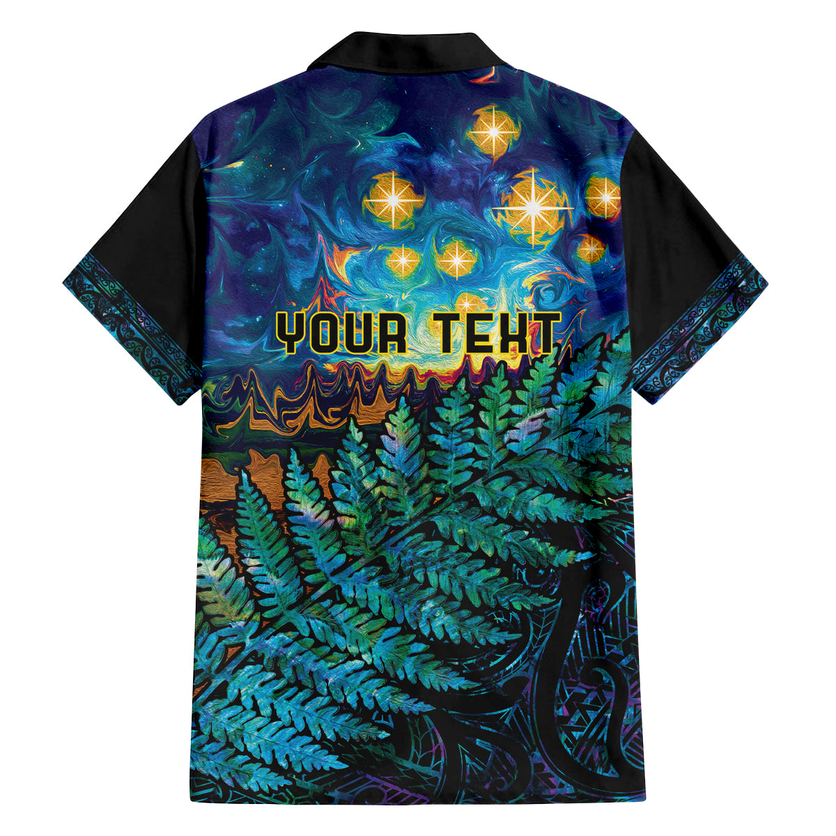 Matariki Te Tau Hou Maori Family Matching Puletasi and Hawaiian Shirt New Zealand Silver Fern Night Starry Sky