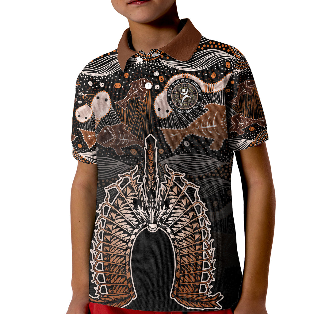 Torres Strait Islander NAIDOC 2024 Kid Polo Shirt Dhari Headdress Indigenous Cultural Spirit
