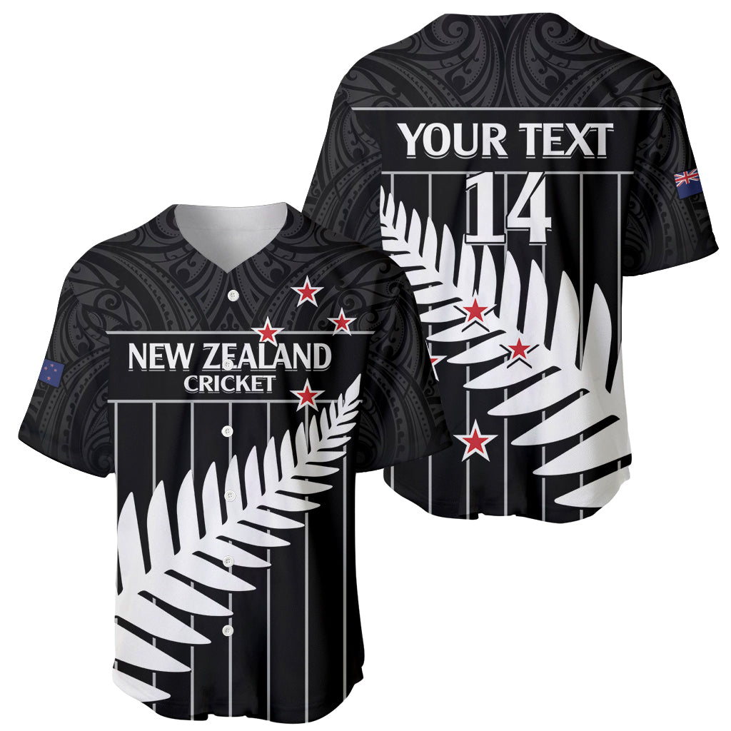 Custom New Zealand Silver Fern Cricket Baseball Jersey Aotearoa Maori Go Black Cap