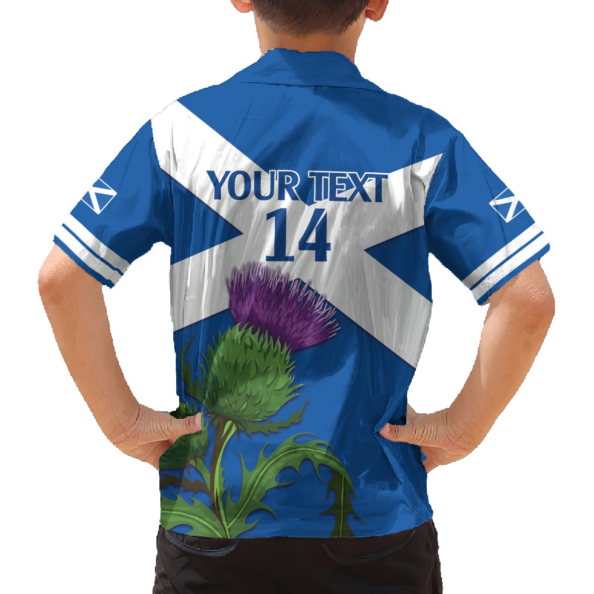 Custom Scotland Cricket Family Matching Tank Maxi Dress and Hawaiian Shirt 2024 Scottish Thistle Flag Style