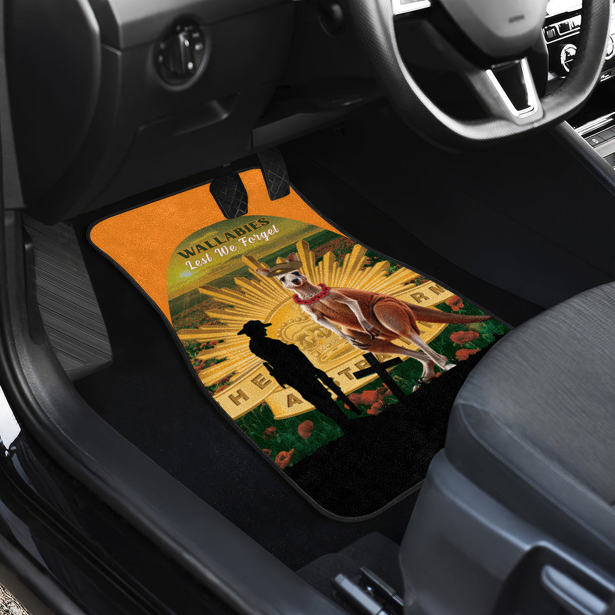 Australia Wallabies Rugby ANZAC Day Car Mats 2024 Lest We Forget