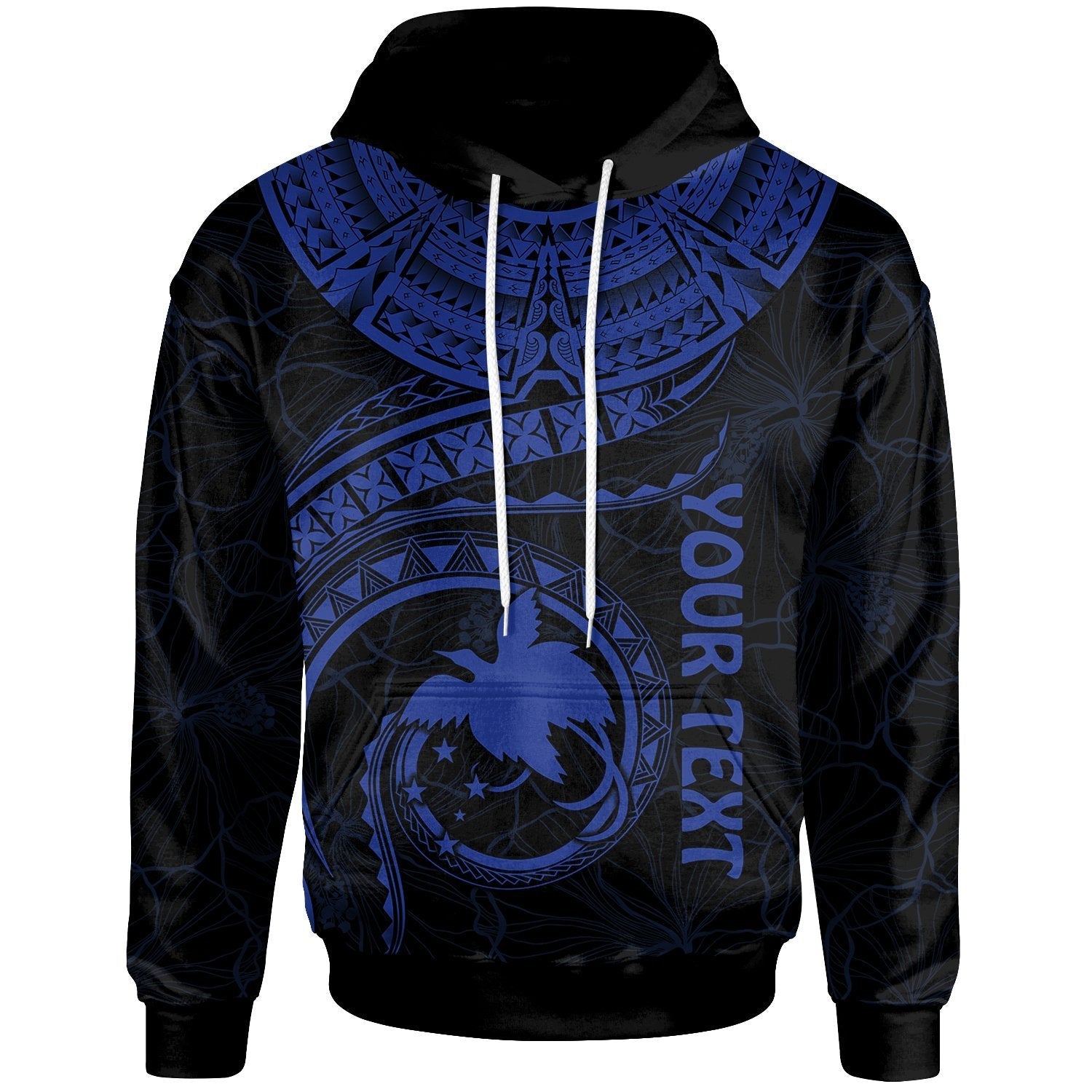 papua-new-guinea-polynesian-personalised-hoodie-papua-new-guinea-waves-blue