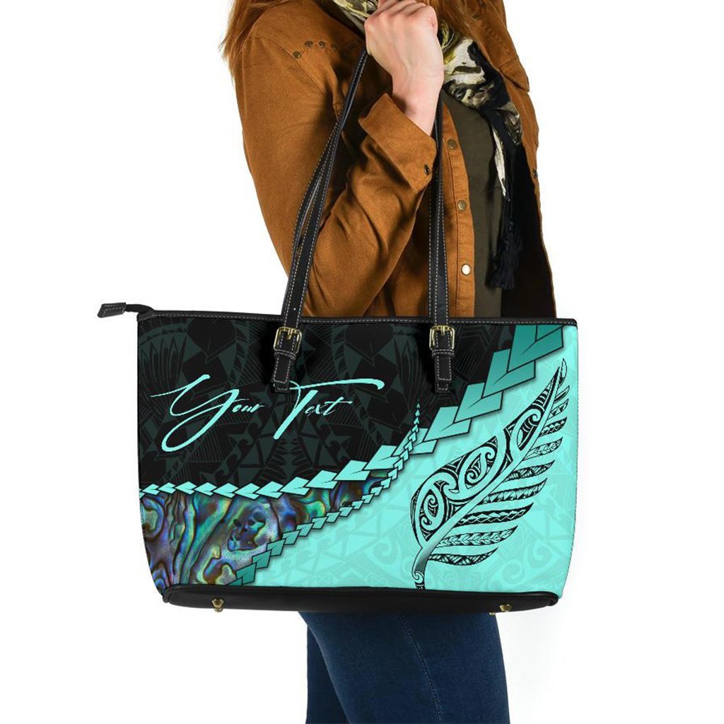 signature-custom-paua-shell-maori-silver-fern-leather-tote-bag-turquoise