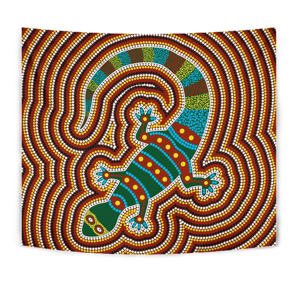 aboriginal-tapestry-lizard-dot-painting-patterns
