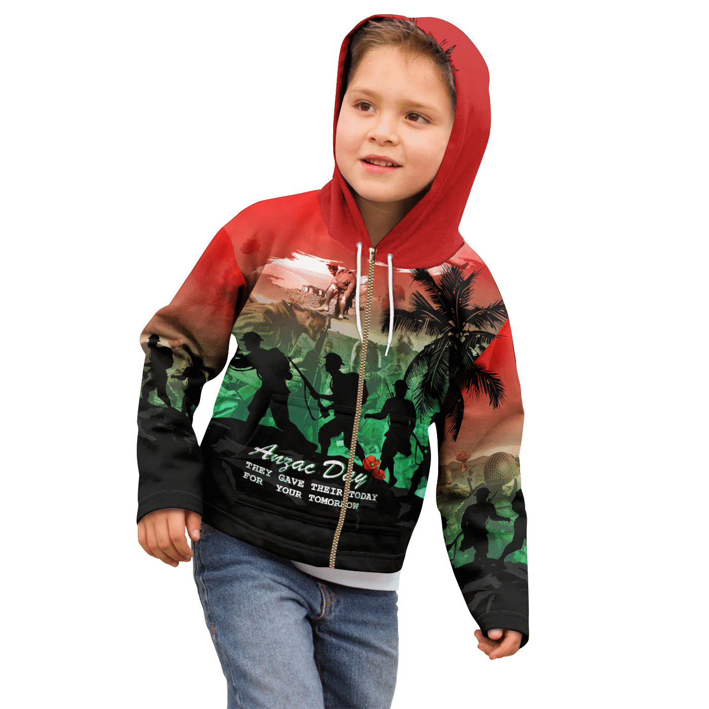 anzac-zip-up-hoodie-kids-they-gave-their-today-for-your-tomorrow