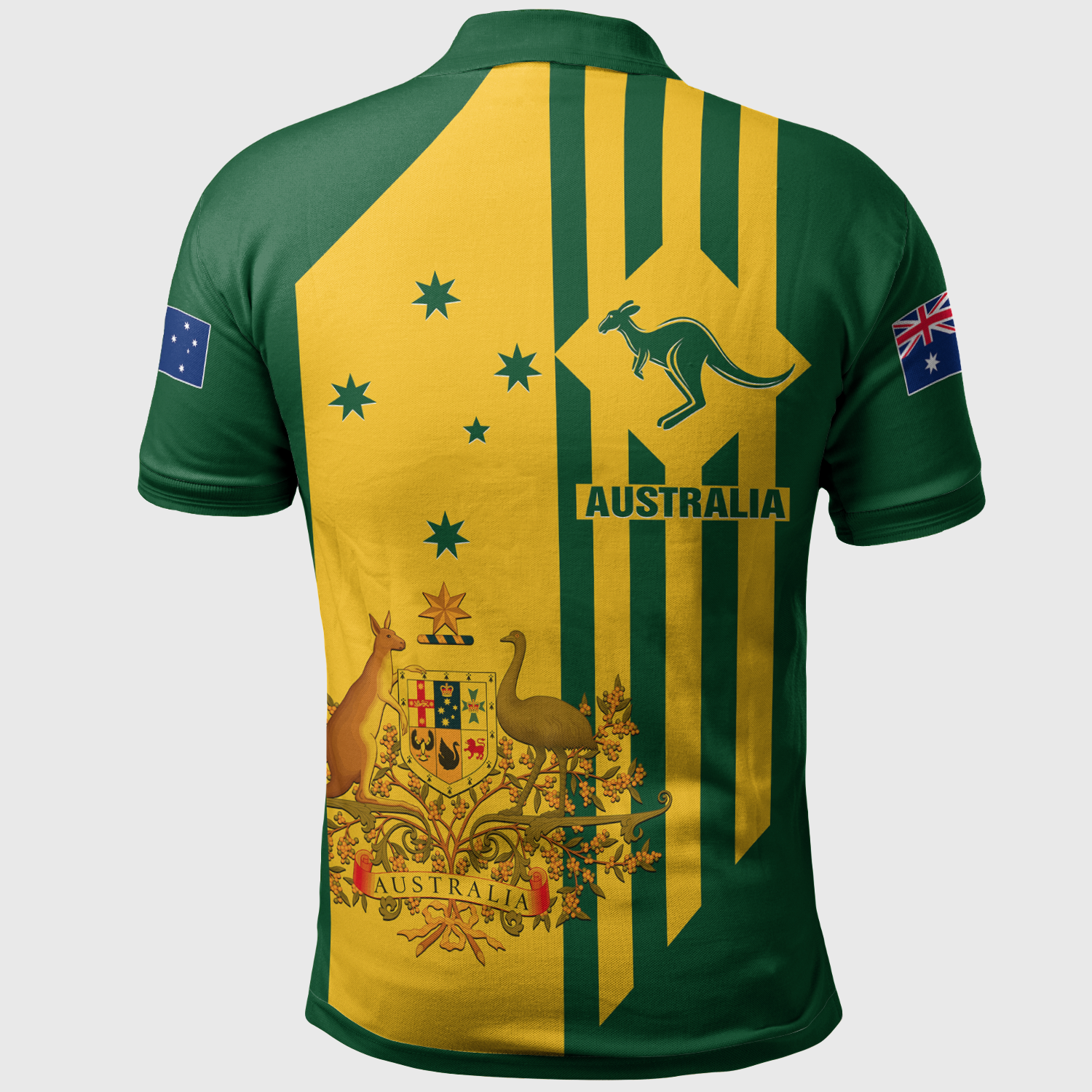 polo-shirts-australia-kangaroo-sign-national-color