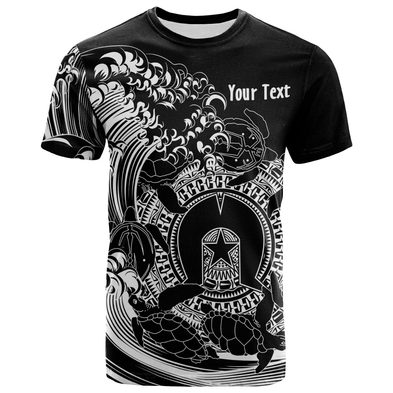 custom-aboriginal-t-shirt-torres-strait-islands-in-wave-black