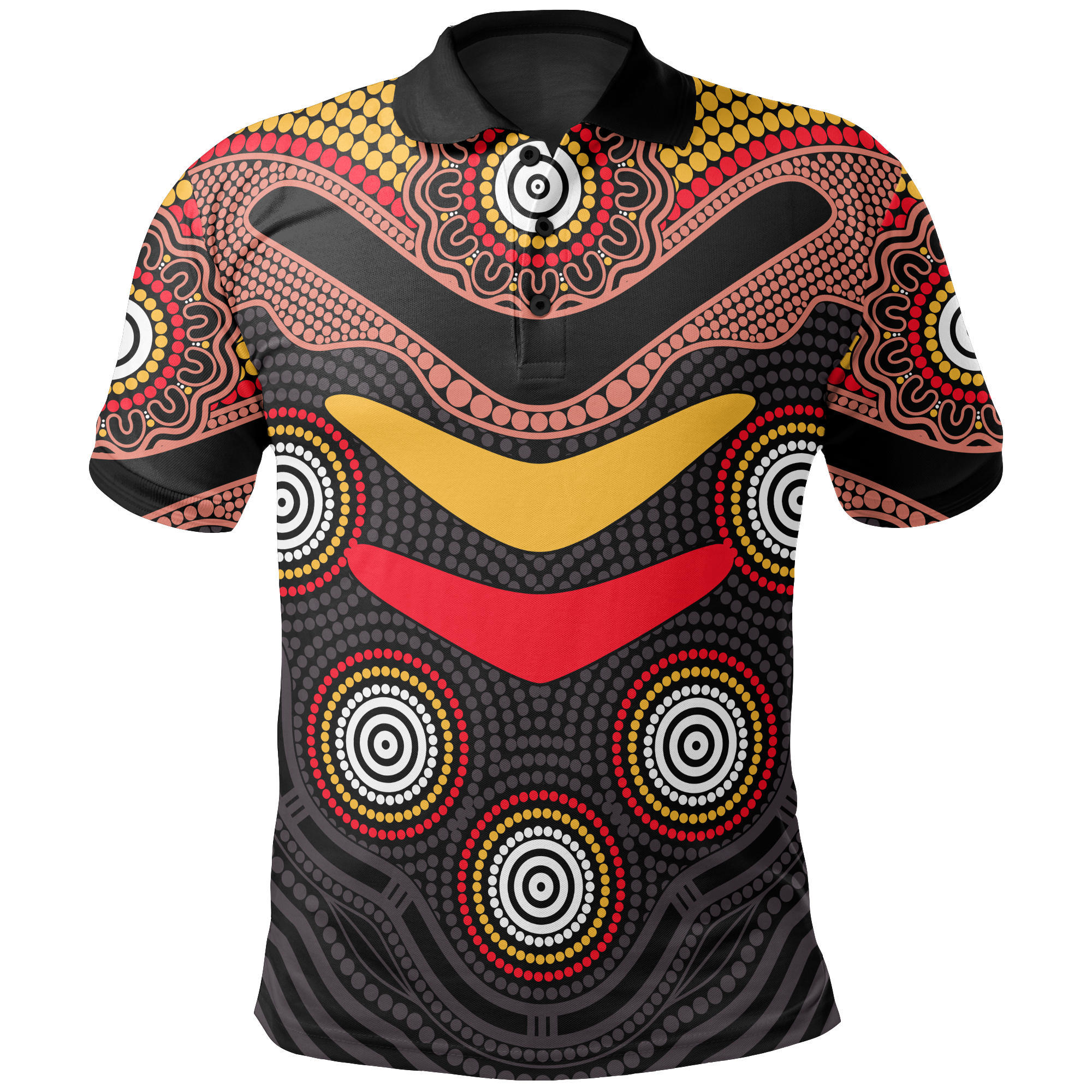 vibe-hoodie-polo-shirt-aboriginal-patterns-shirt-boomerang-style-unisex