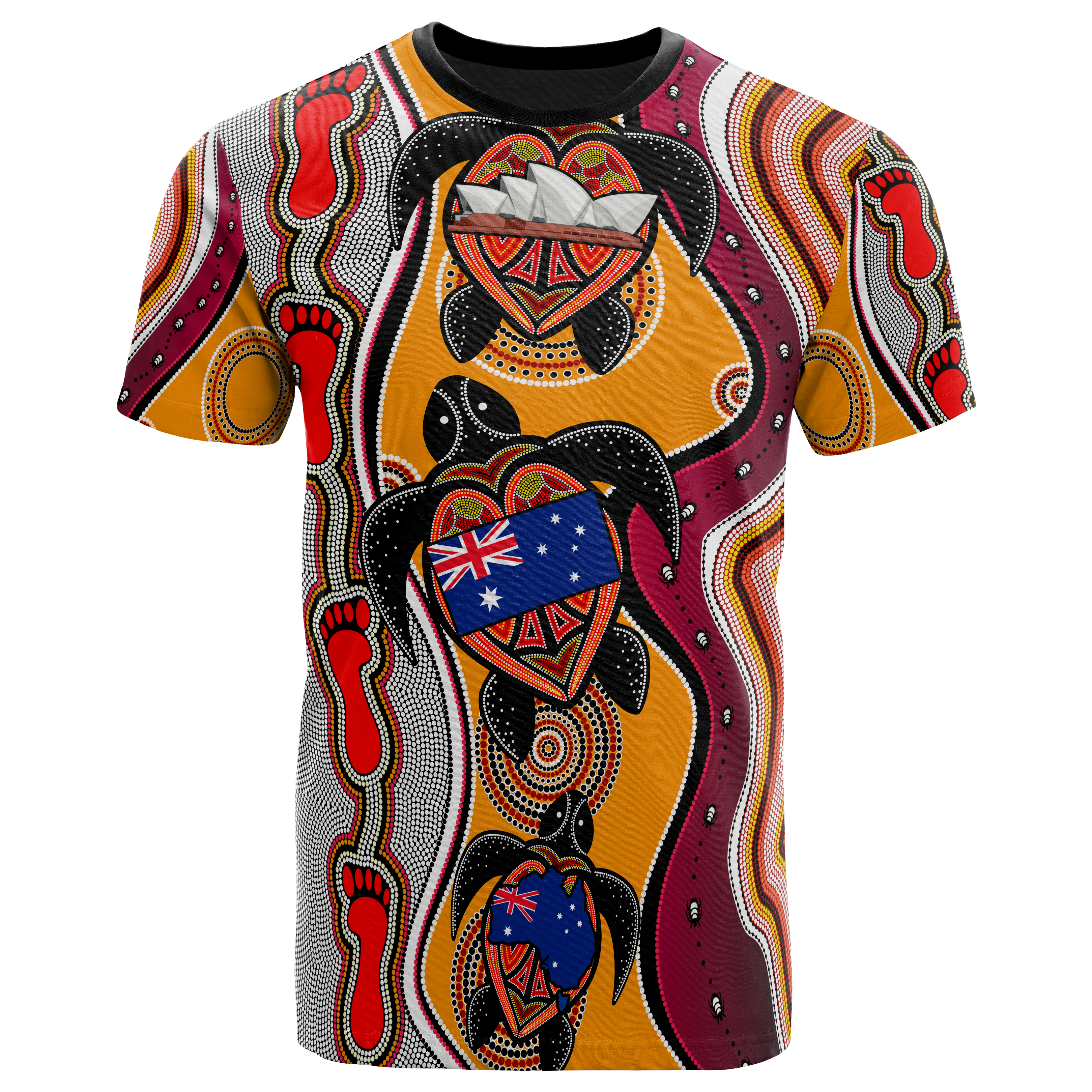 aboriginal-t-shirt-turtle-patterns-aus-flag-opera-sydney