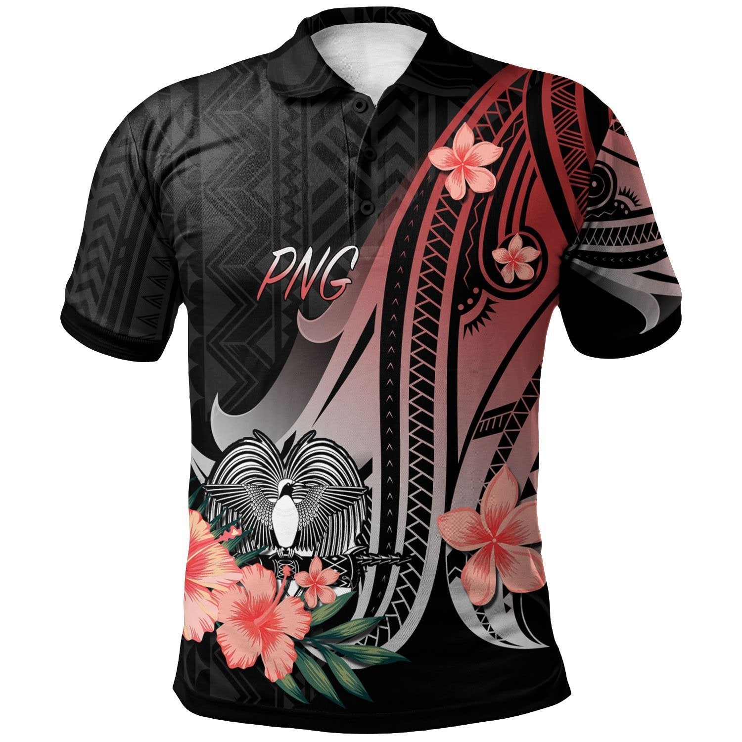papua-new-guinea-polo-shirt-red-polynesian-hibiscus-pattern-style