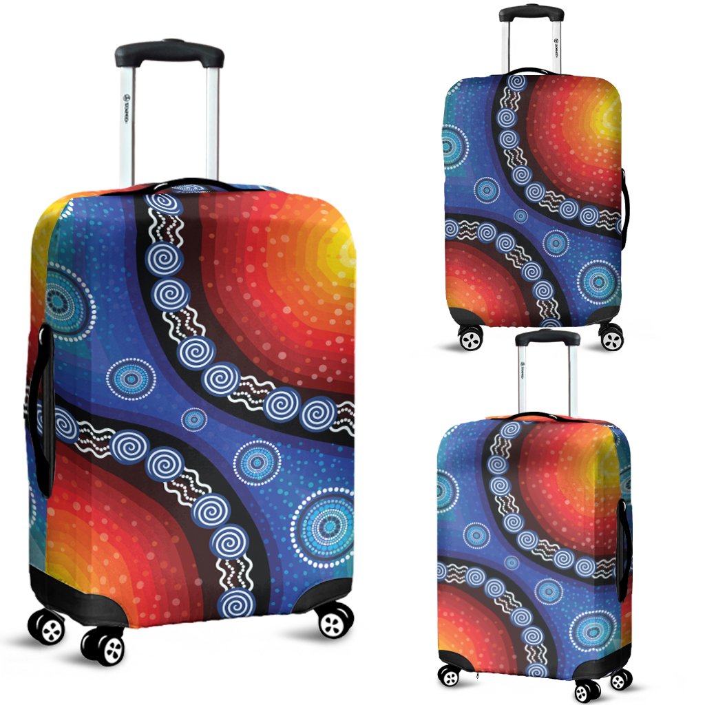 luggage-cover-aboriginal-color-dot-painting