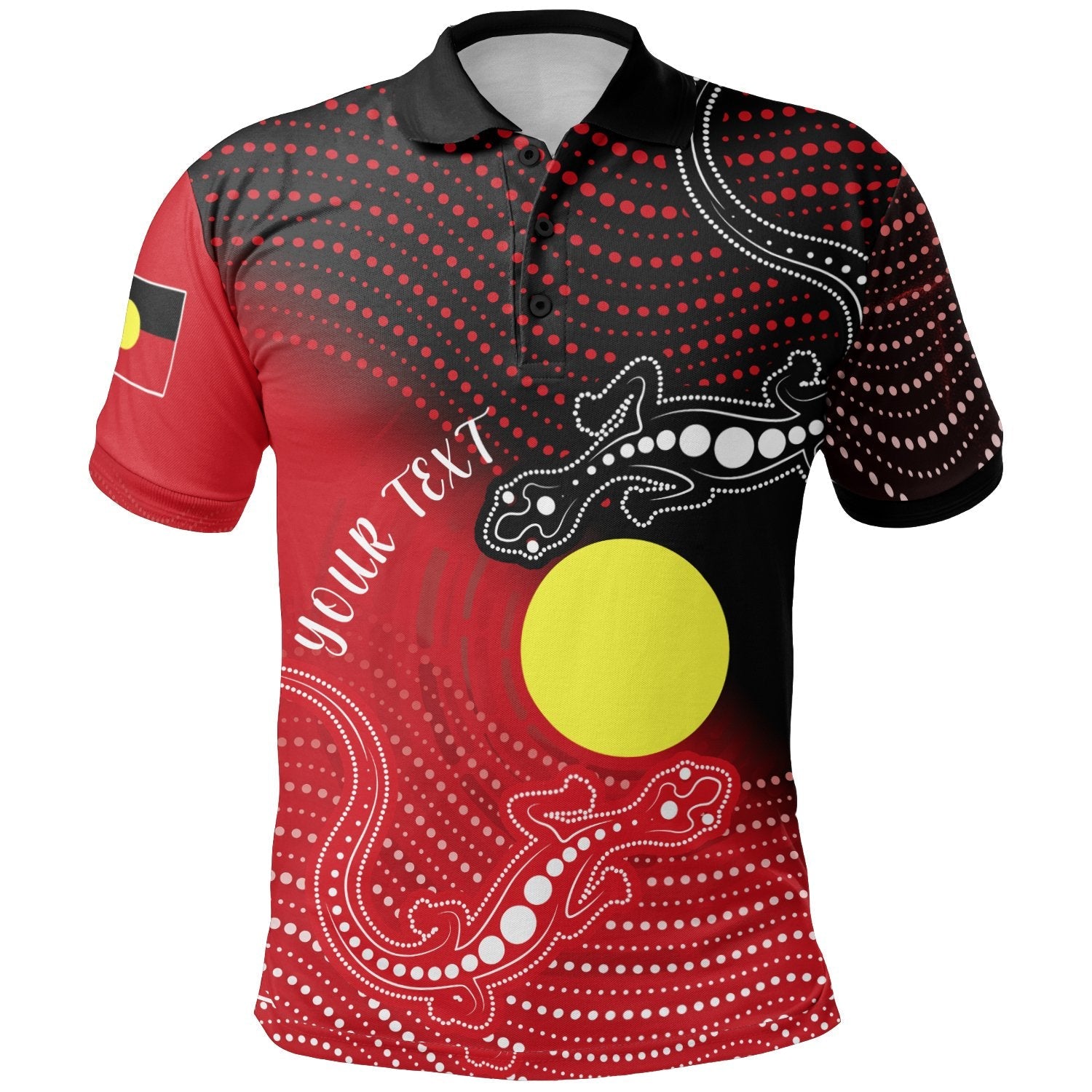 custom-aboriginal-polo-shirts-two-indigenous-lizard