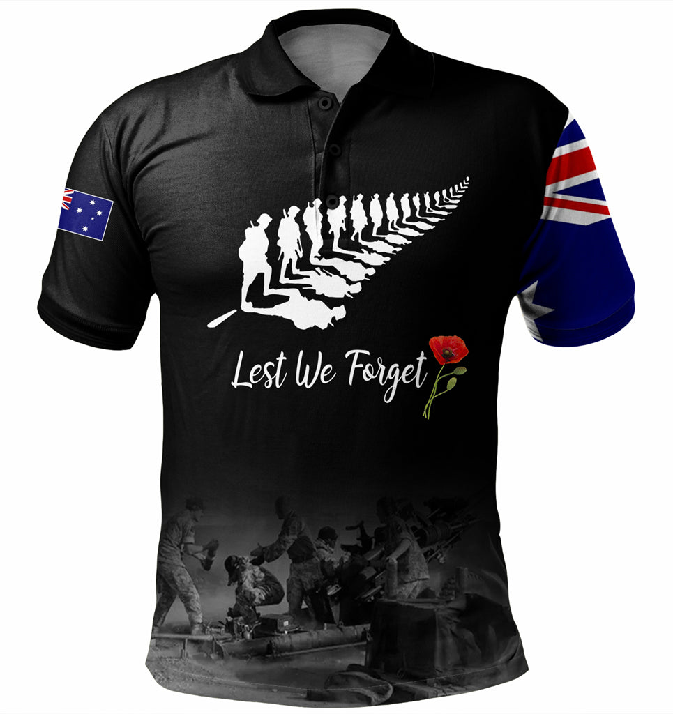 australia-anzac-day-custom-polo-shirt-stand-for-the-flag-kneel-for-the-fallen-polo-shirt