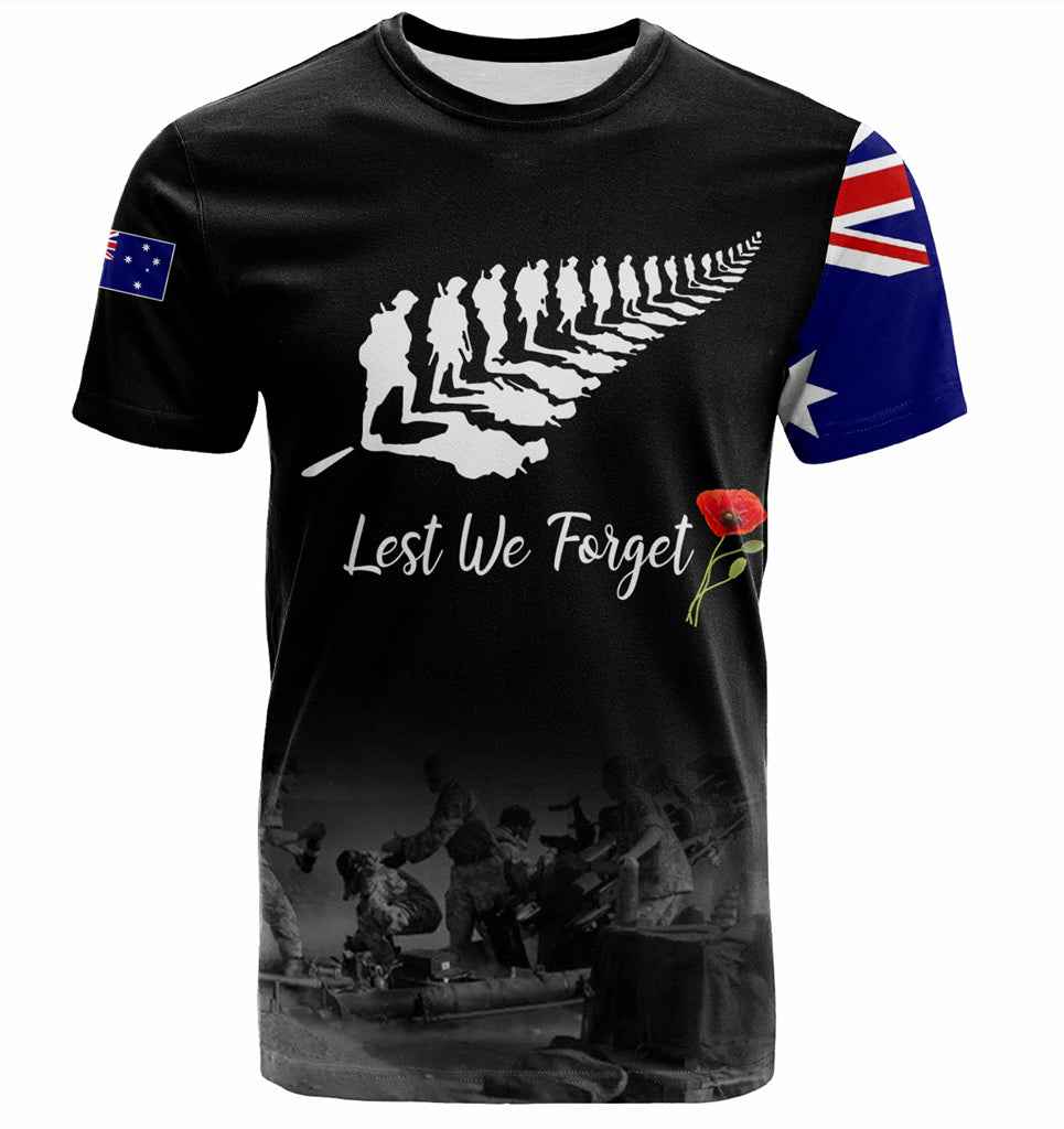 australia-anzac-day-custom-t-shirt-stand-for-the-flag-kneel-for-the-fallen-t-shirt