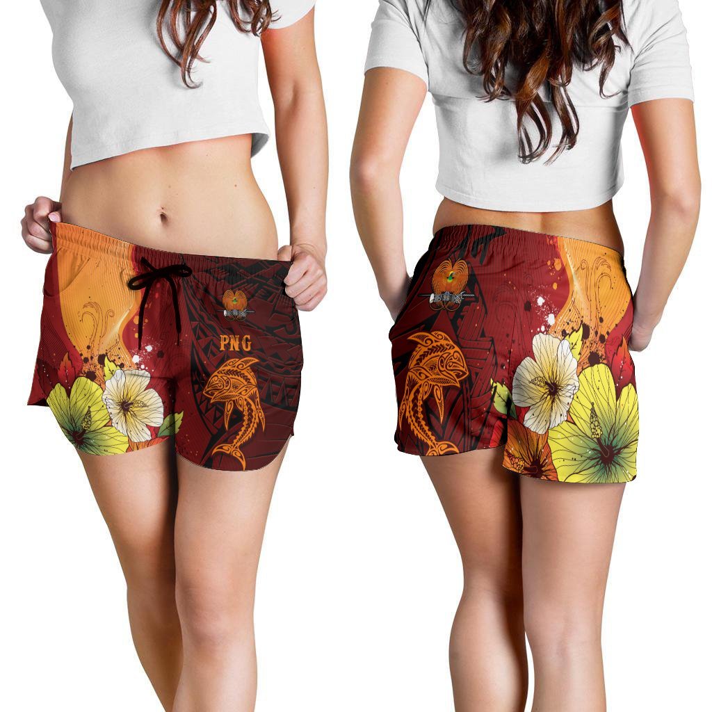 papua-new-guinea-womens-shorts-tribal-tuna-fish