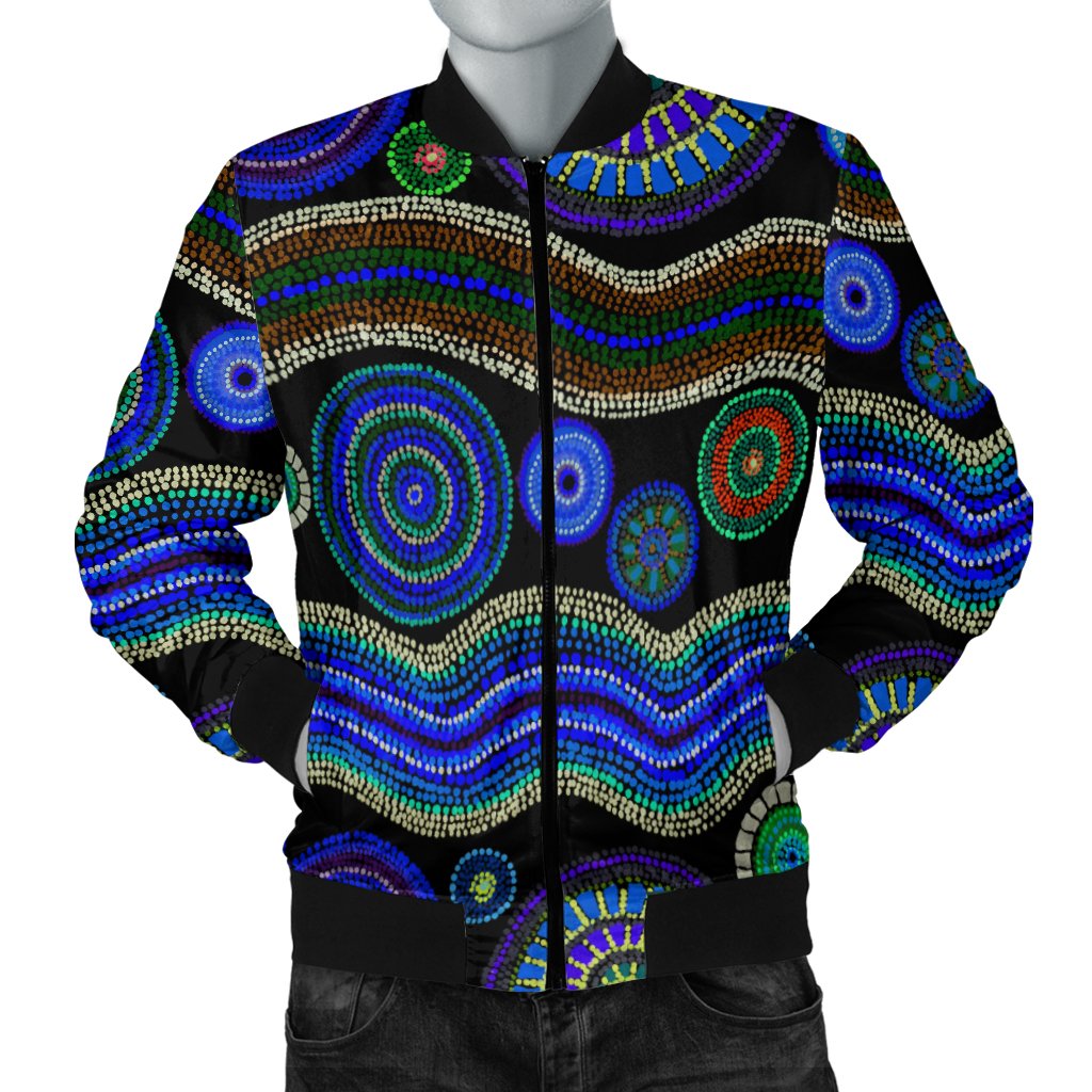 bomber-jacket-aboriginal-dot-unique-style-blue