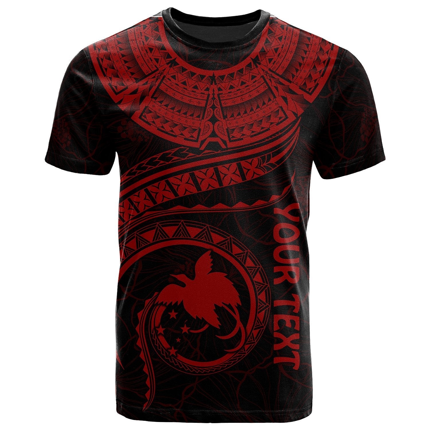 papua-new-guinea-polynesian-personalised-t-shirt-papua-new-guinea-waves-red