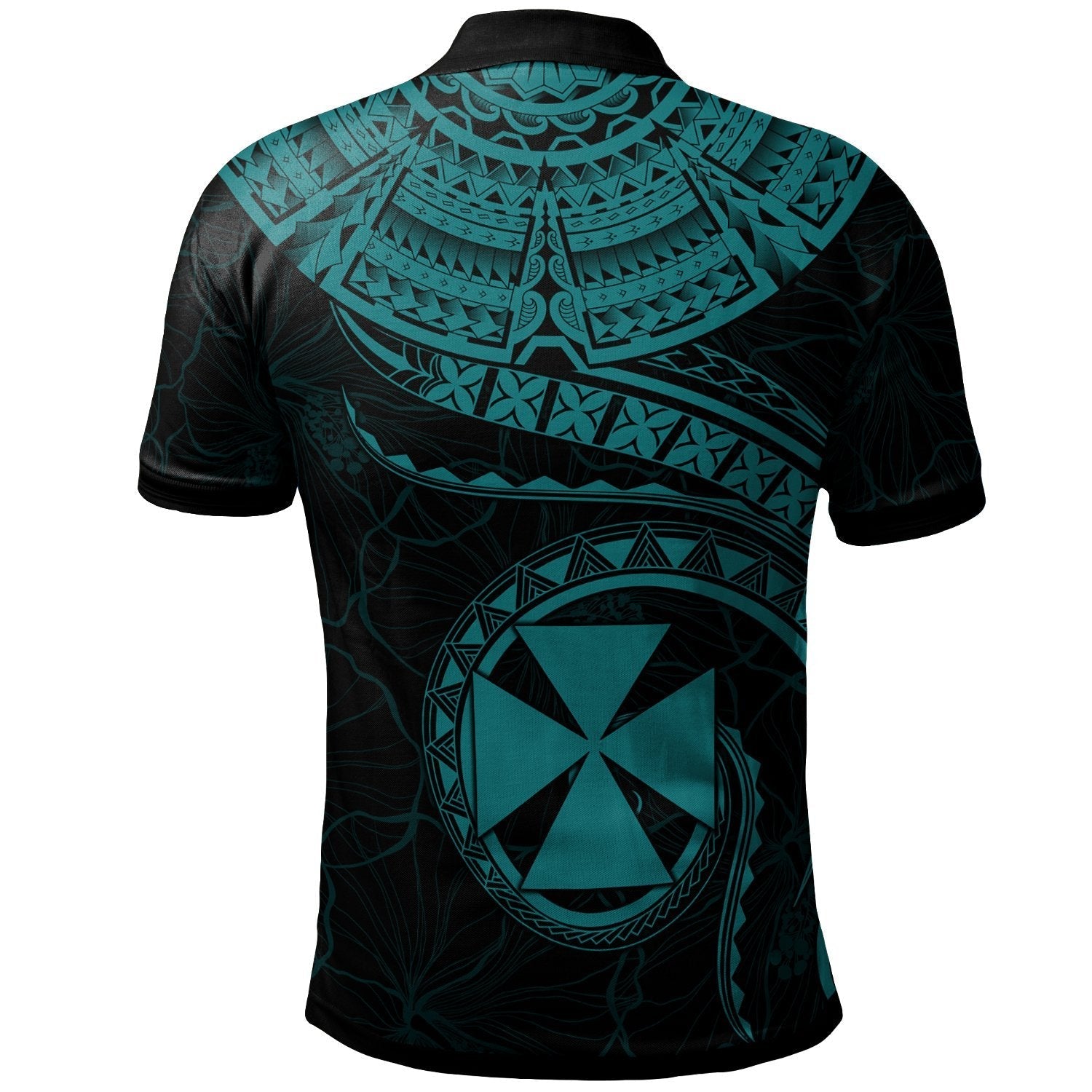wallis-and-futuna-polynesian-personalised-polo-shirt-wallis-and-futuna-waves-turquoise