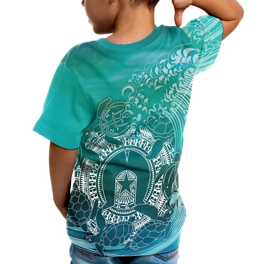 custom-aboriginal-t-shirt-kids-torres-strait-islands-in-wave