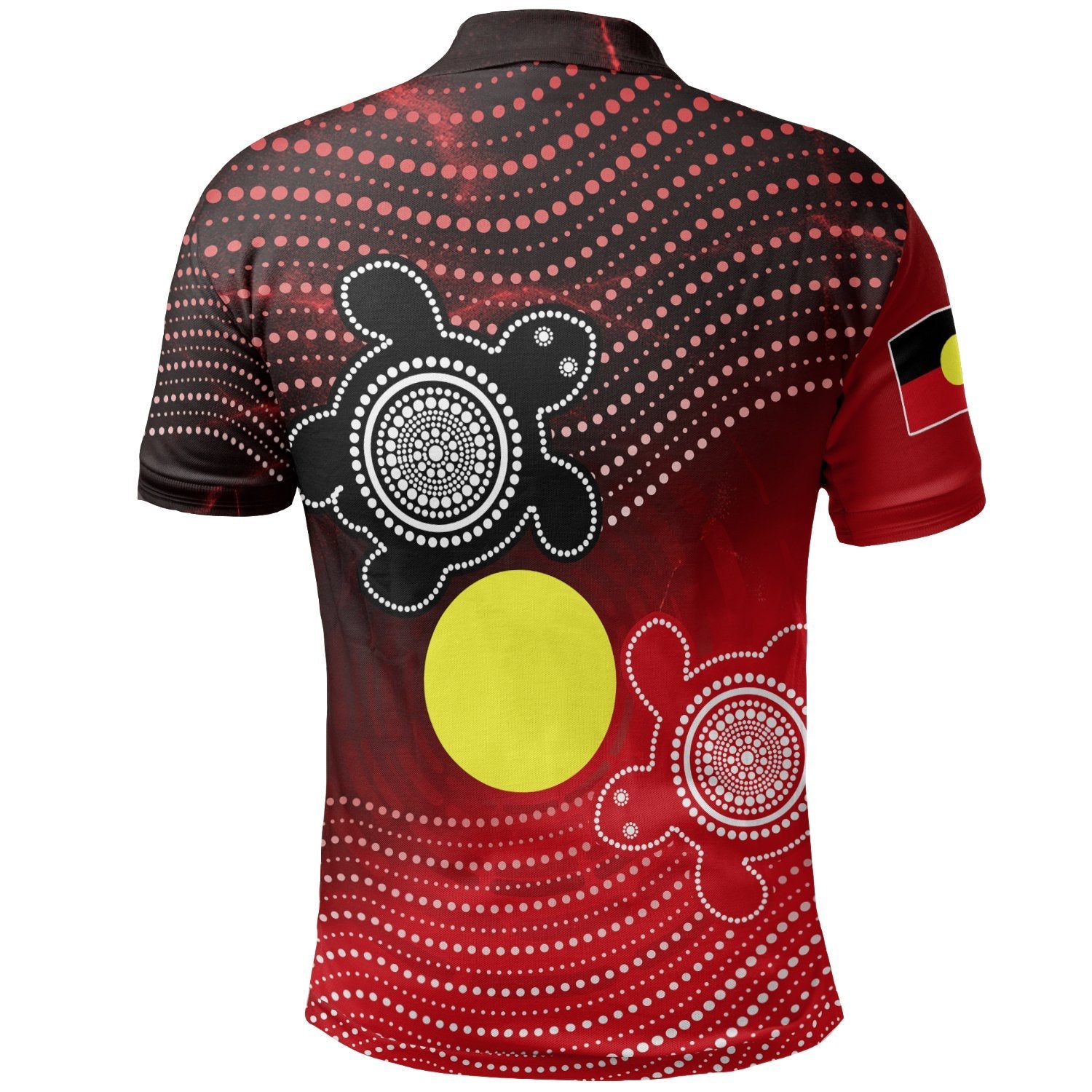 custom-aboriginal-polo-shirts-indigenous-circle-dot-painting-style