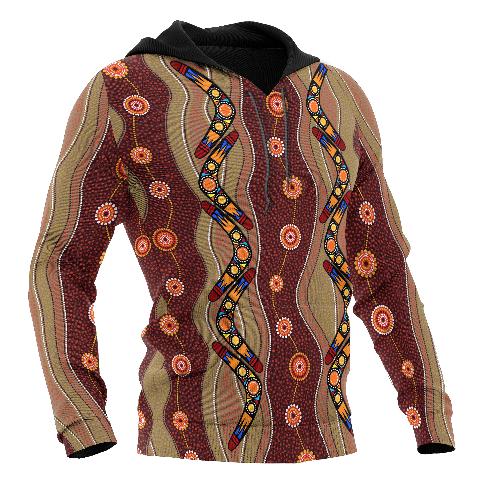 aboriginal-hoodie-boomerang-patterns-circle-dot-painting