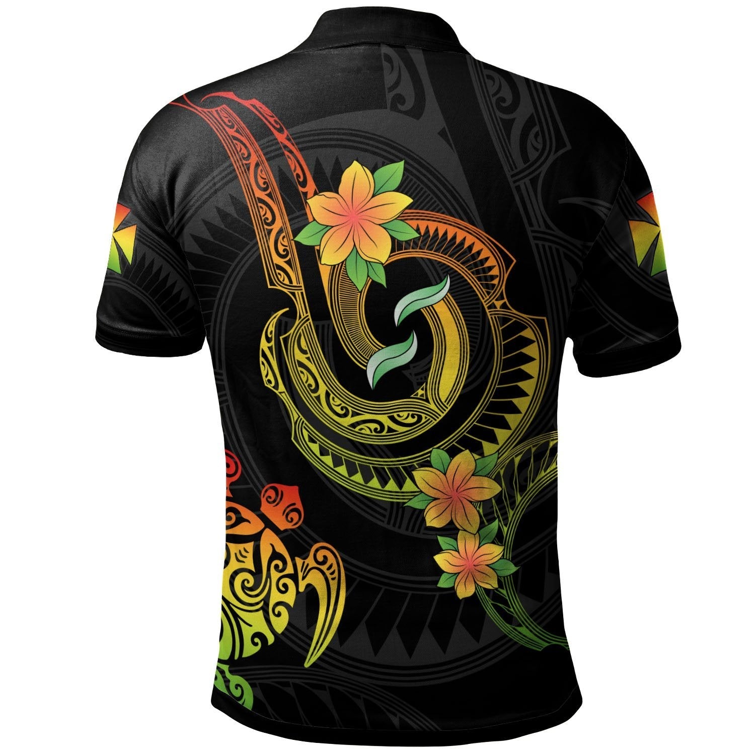 wallis-and-futuna-custom-personalised-polo-shirt-reggae-plumeria-flowers-with-spiral-patterns