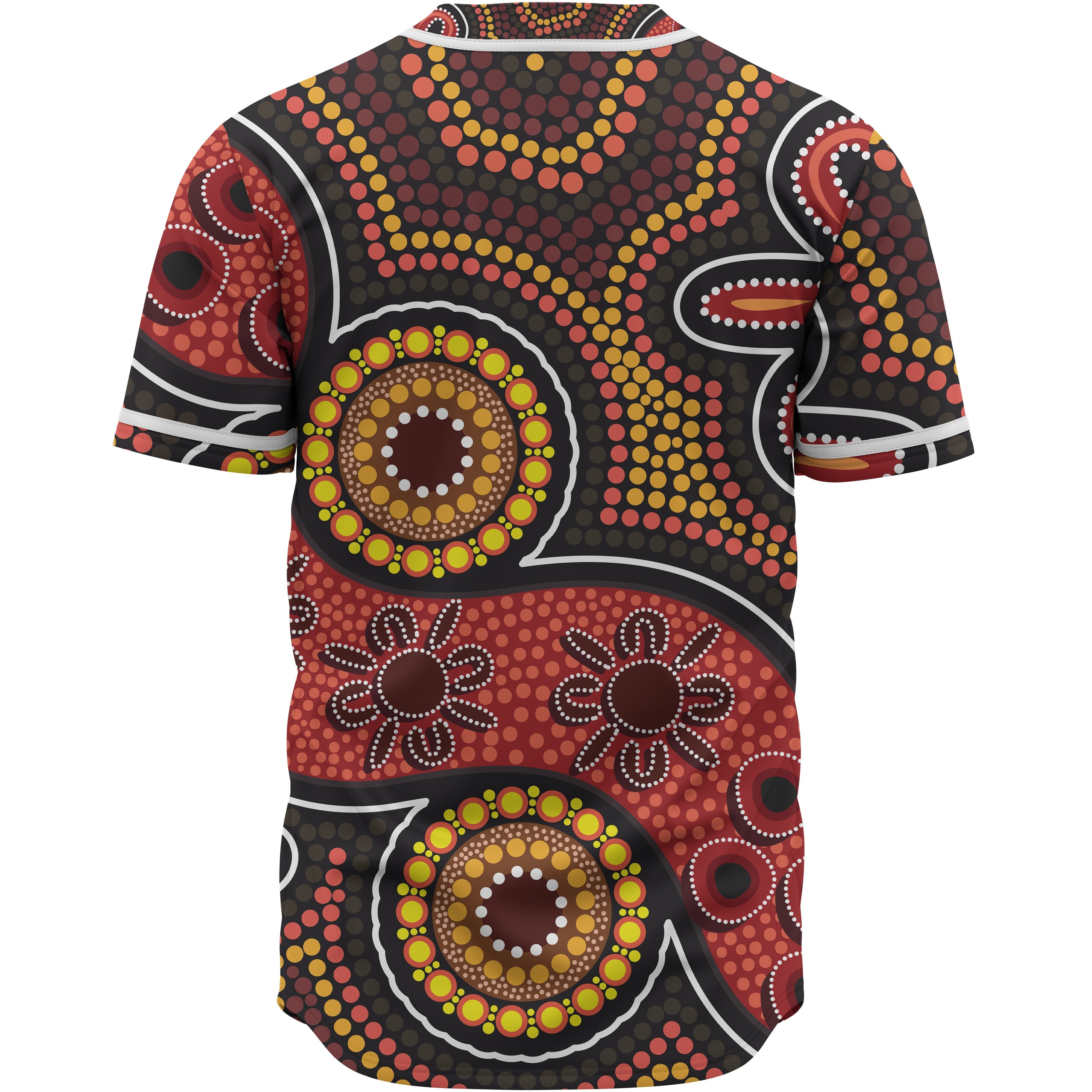 aboriginal-baseball-shirt-indigenous-circle-dot-painting-style