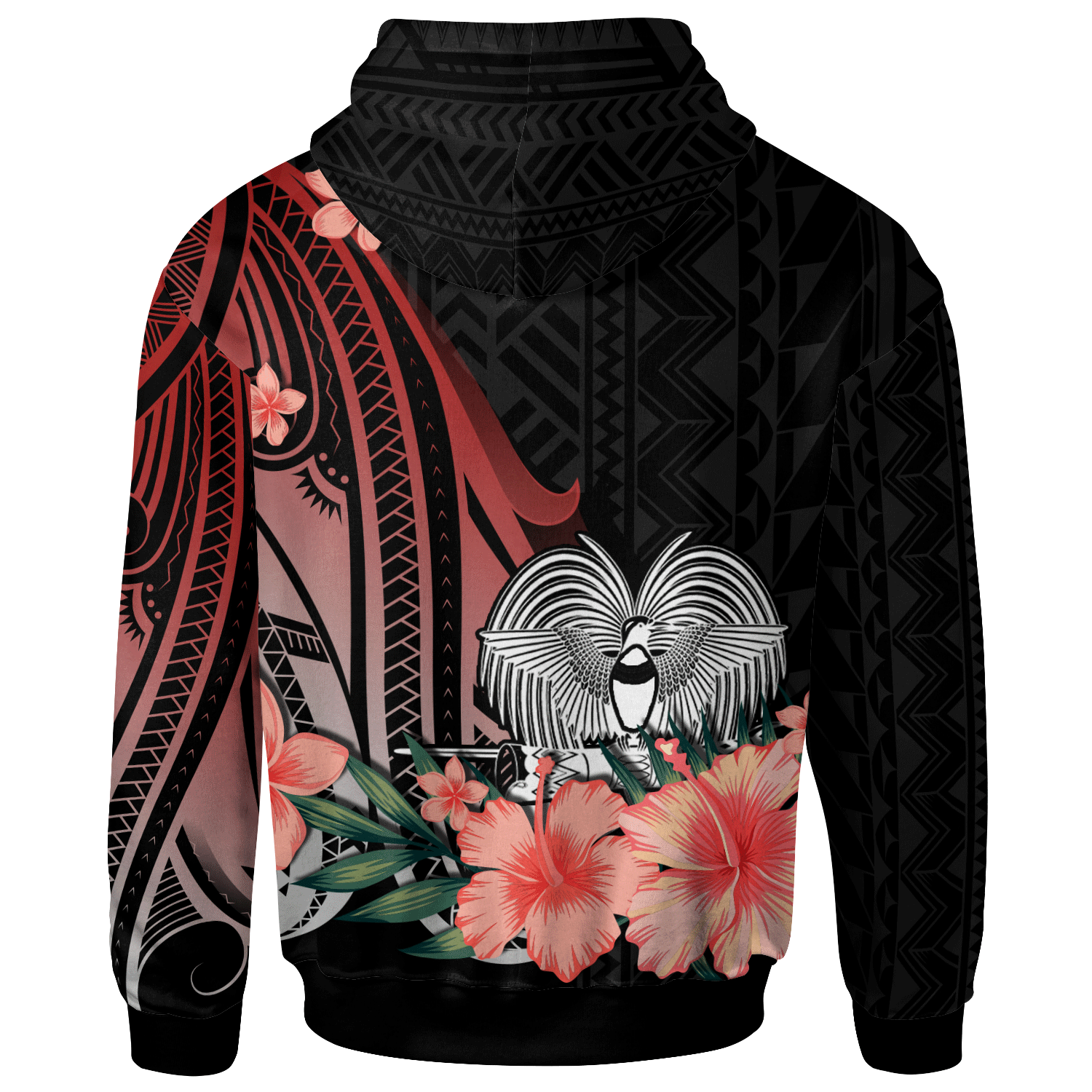 papua-new-guinea-zip-hoodie-red-polynesian-hibiscus-pattern-style