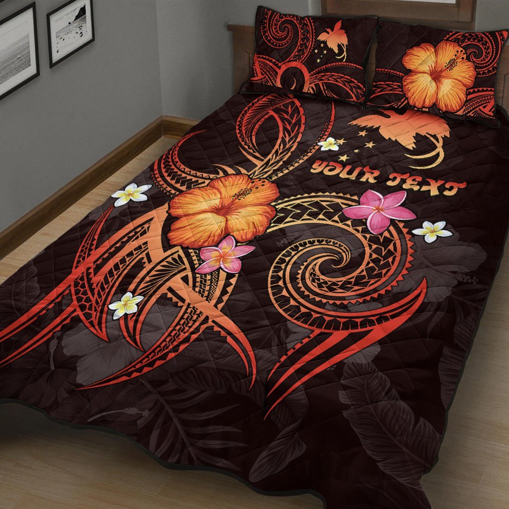 papua-new-guinea-polynesian-personalised-quilt-bed-set-legend-of-papua-new-guinea-red