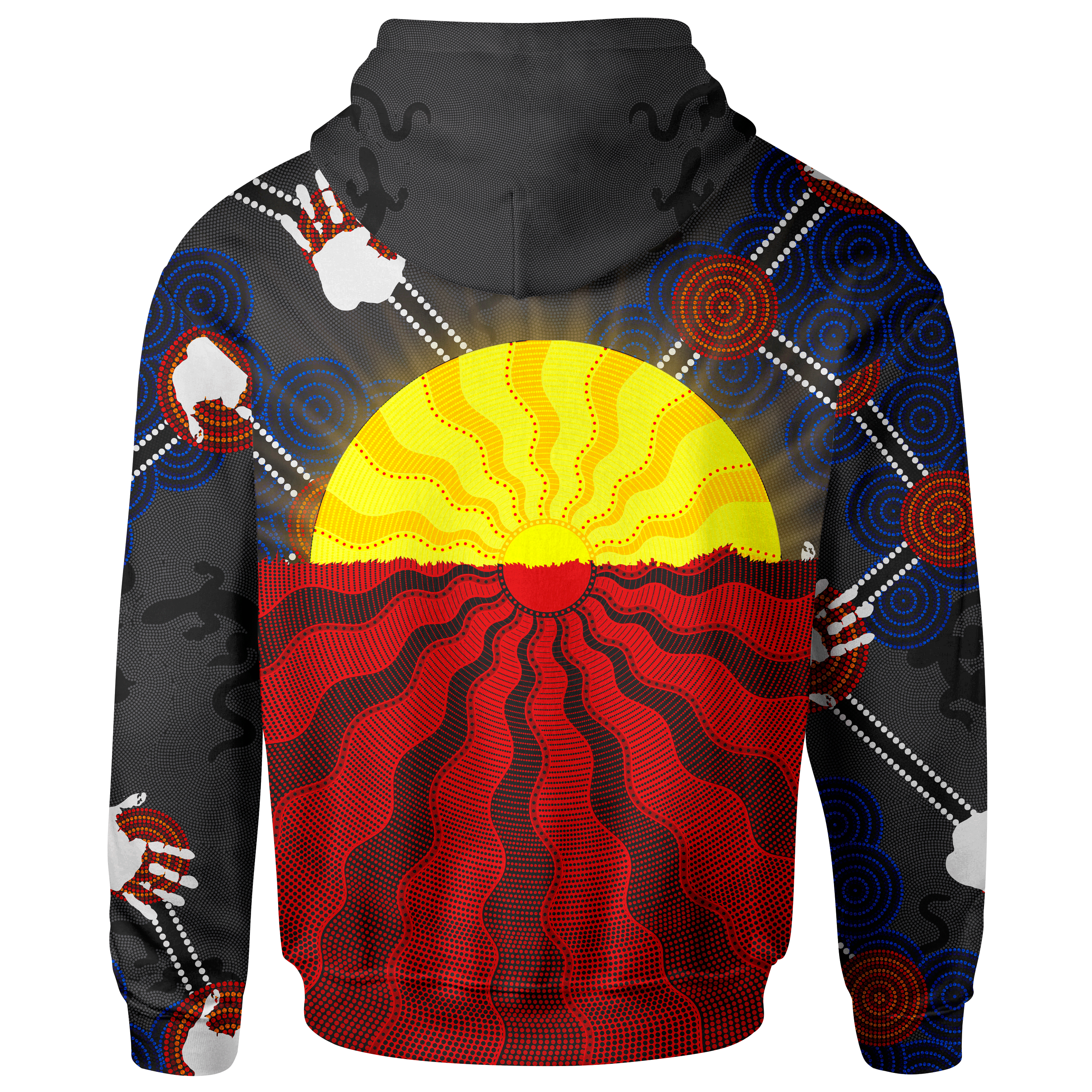 aboriginal-zip-up-hoodie-aboriginal-lives-matter-flag-sun-dot-painting