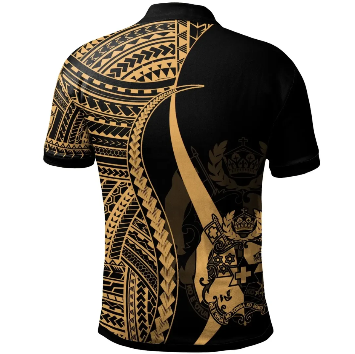 vibe-hoodie-tonga-polo-shirt-gold-polynesian-tentacle-tribal-pattern