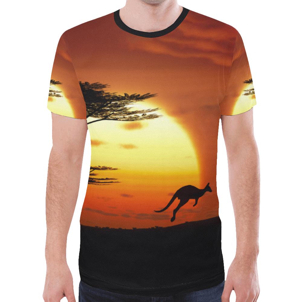 t-shirt-kangaroo-t-shirt-sunset-ver01-unisex