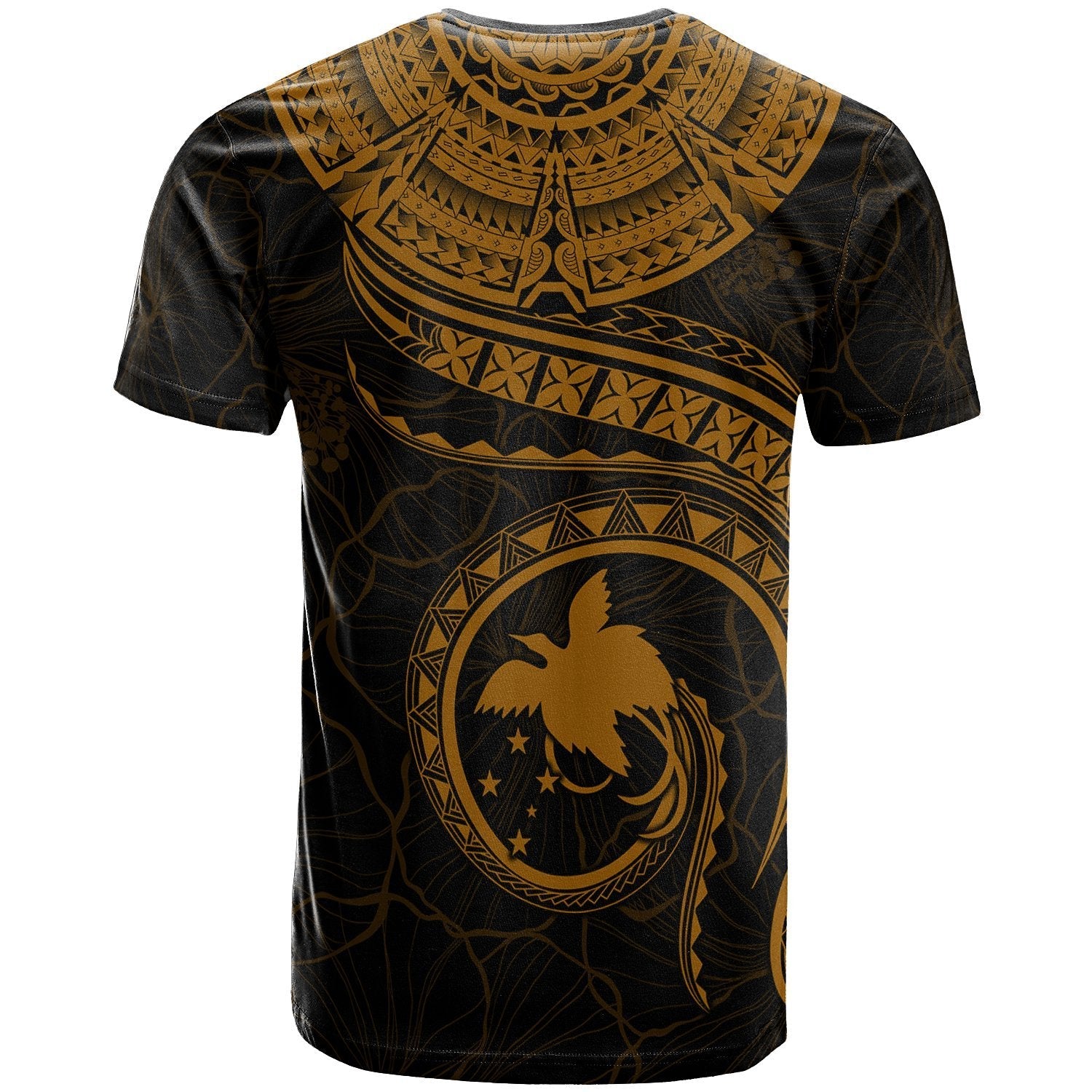 papua-new-guinea-polynesian-personalised-t-shirt-papua-new-guinea-waves-golden