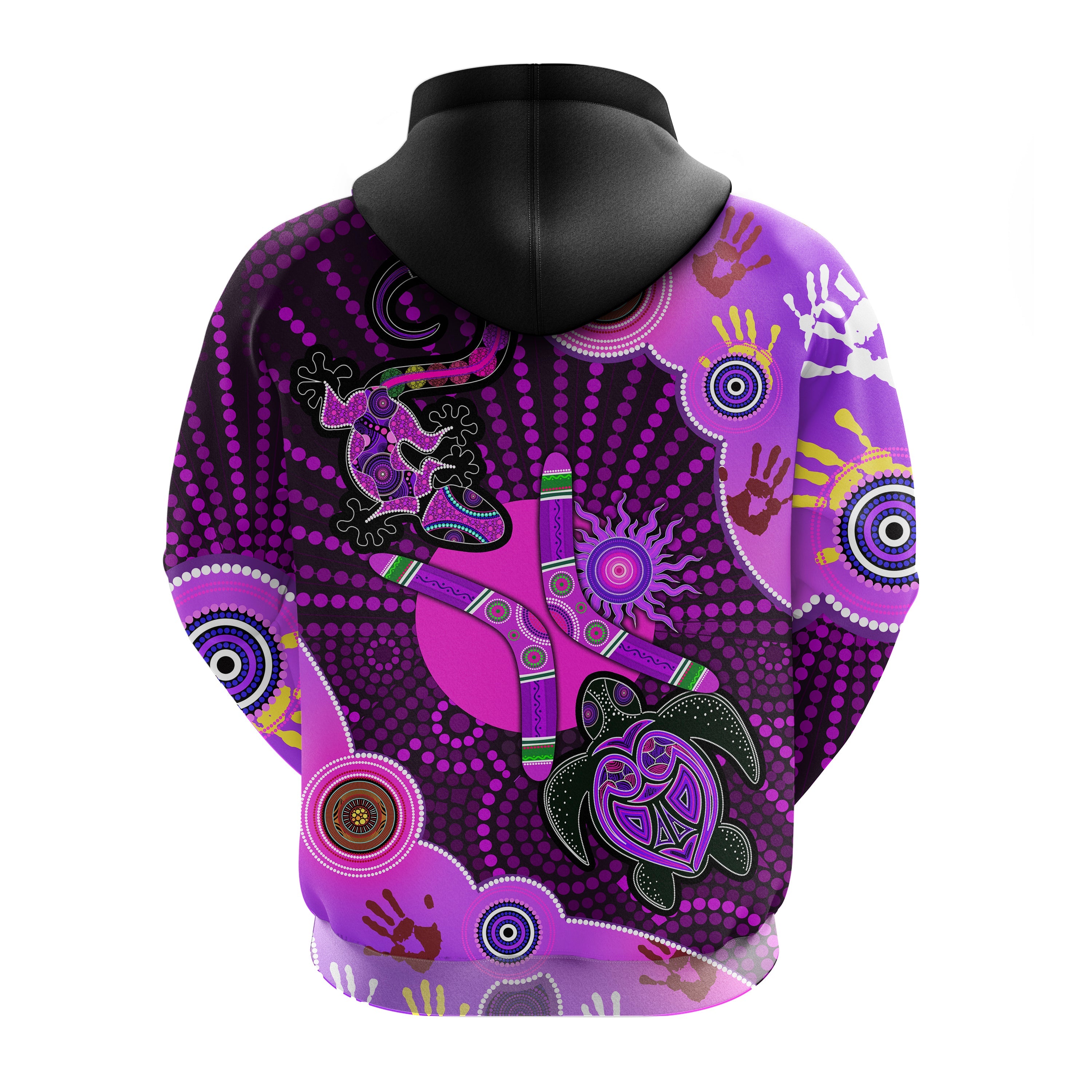 aboriginal-naidoc-week-2022-purple-turtle-lizard-sun-hoodie-rlt20