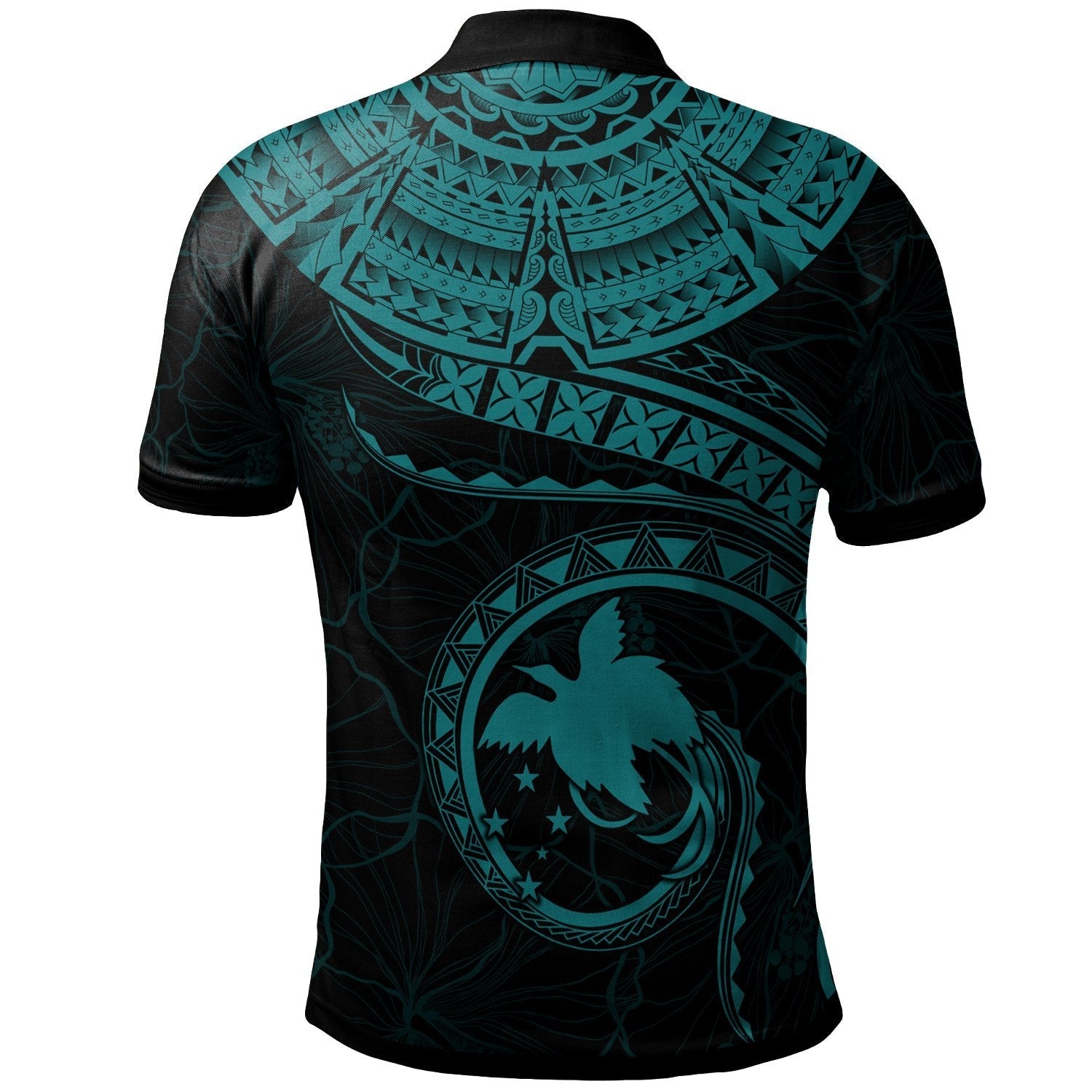 papua-new-guinea-polynesian-personalised-polo-shirt-papua-new-guinea-waves-turquoise