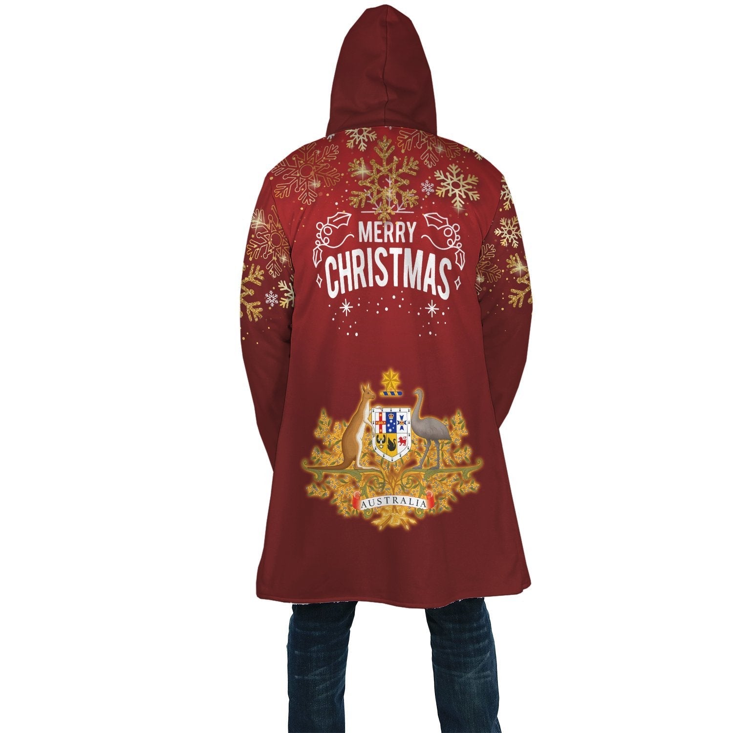 christmas-cloak-australian-coat-of-arms-cloak-snowflake-unisex