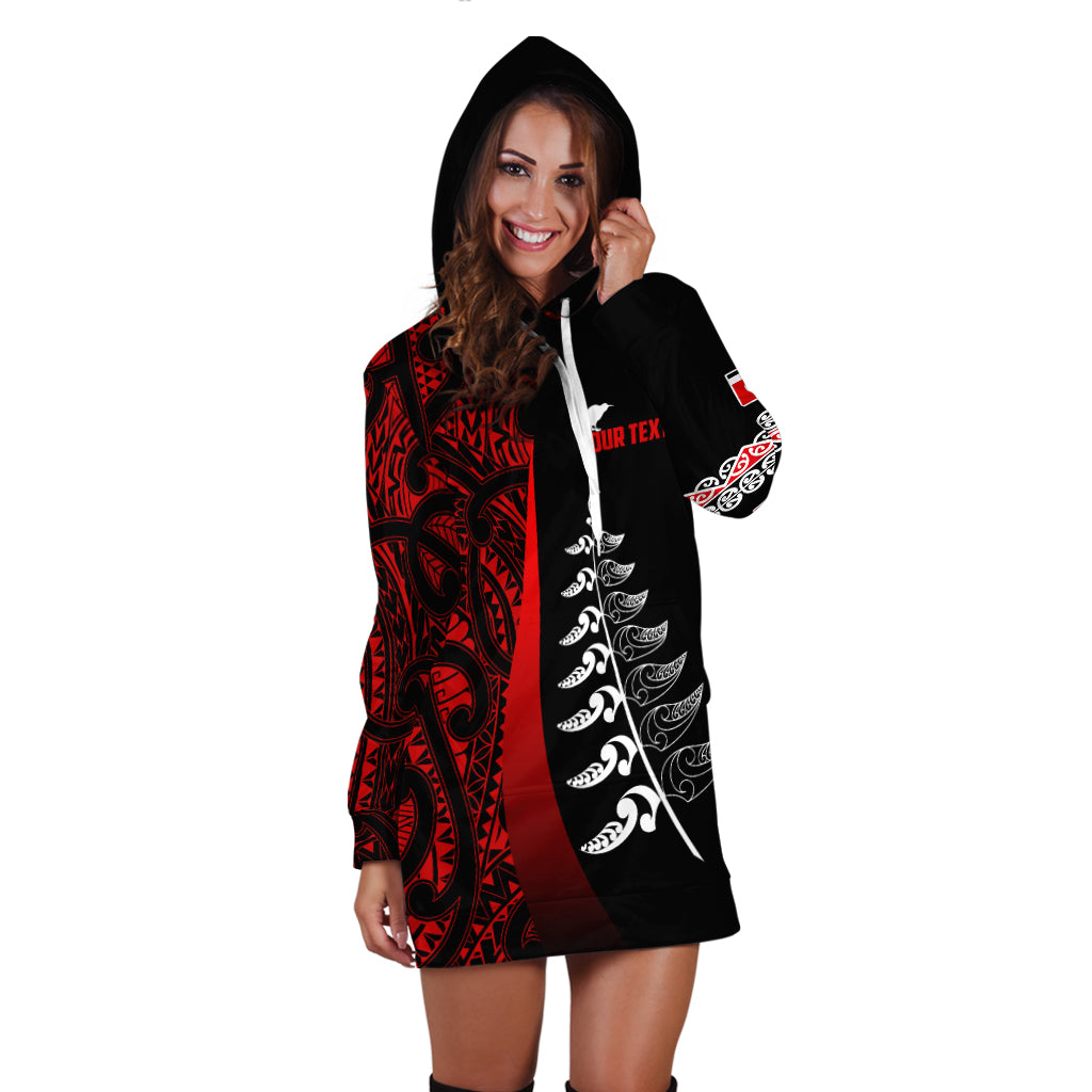custom-personalised-waitangi-day-hoodie-dress-maori-mix-fern-style-red-lt13
