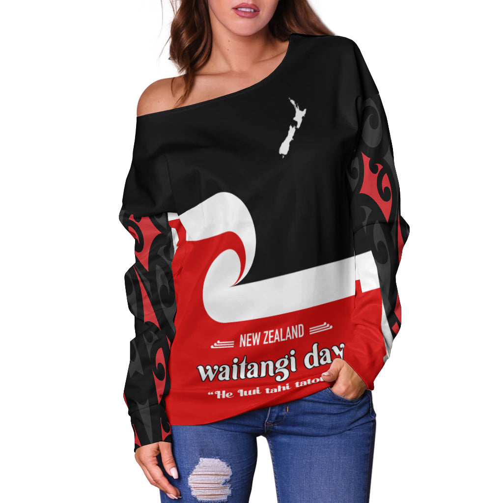 custom-personalised-waitangi-day-off-shoulder-sweater-maori-fern-and-tino-rangatiratanga-flag-lt13