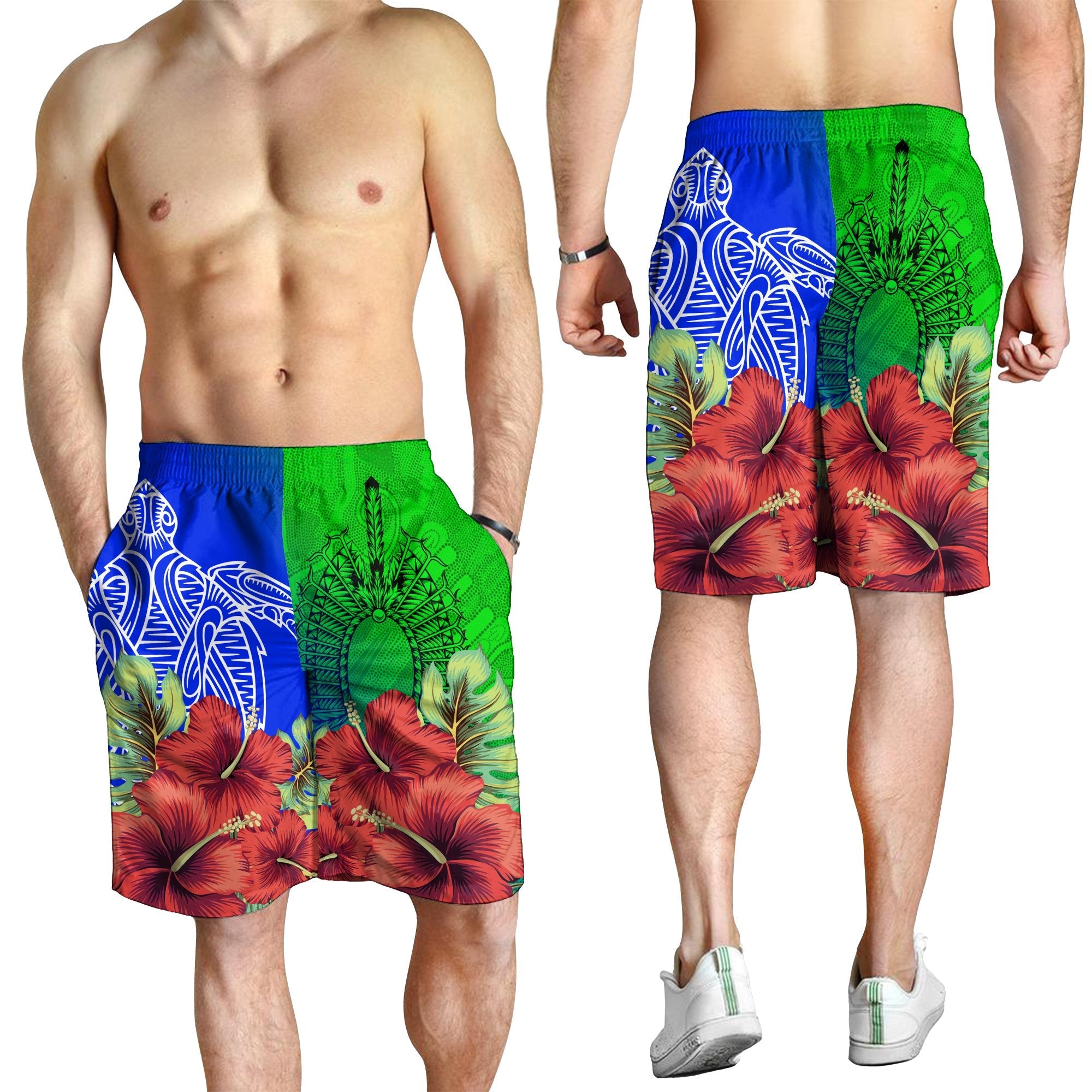 torres-strait-islanders-men-shorts-ocean-hibiscus
