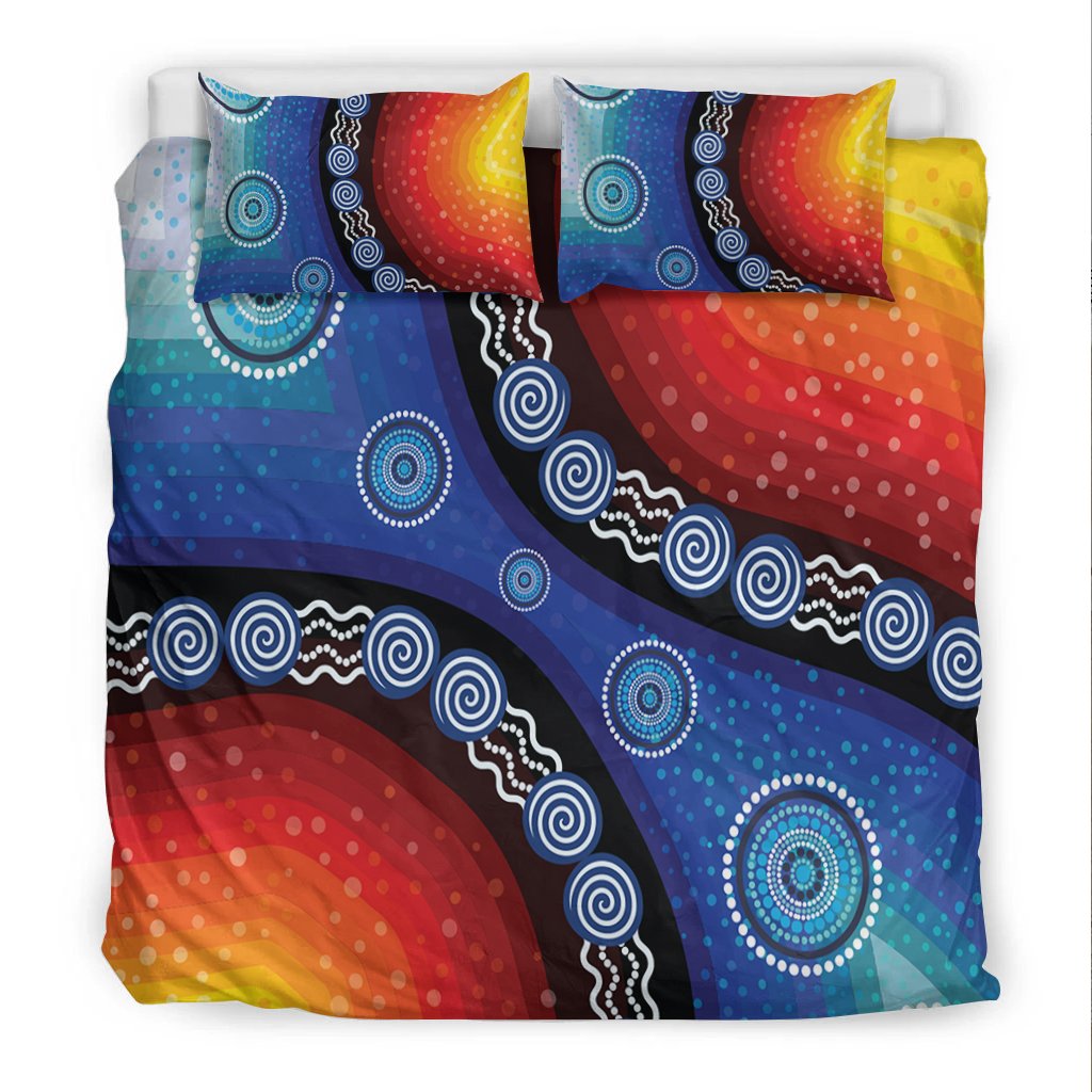 bedding-set-aboriginal-color-dot-painting