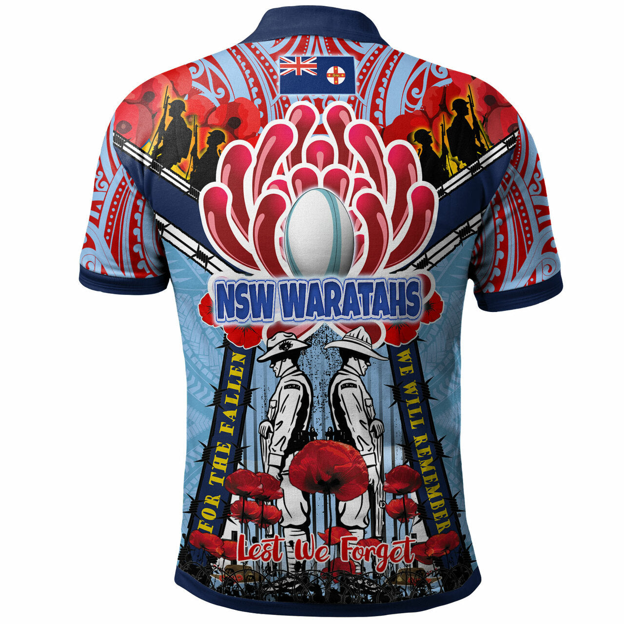 waratahs-rugby-custom-anzac-day-polo-shirt-remembrance-nsw-waratahs-with-indigenous-patterns-and-poppy-flower