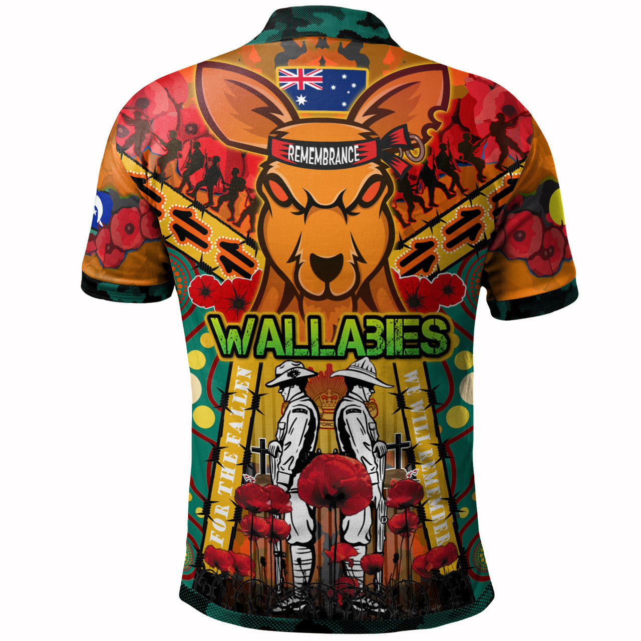 wallabies-rugby-anzac-day-custom-watercolour-polo-shirt-remembrance-lest-we-forget-with-poppy-flower