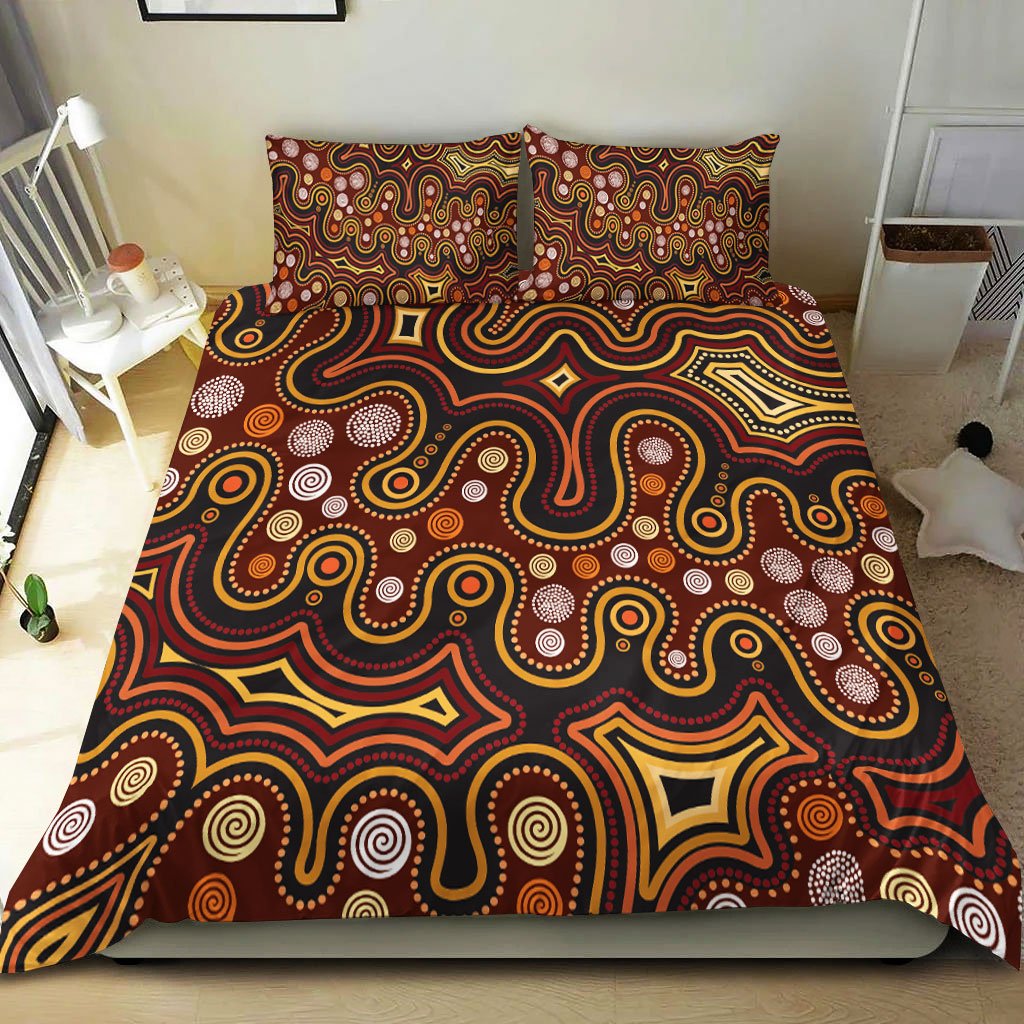 aboriginal-bedding-set-aboriginal-dot-painting-depicting-connection-concept