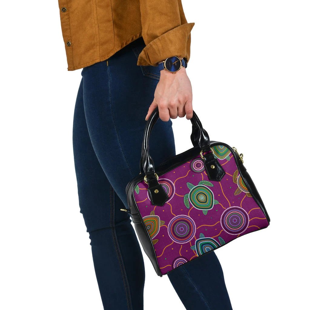 shoulder-handbag-aboriginal-turtle-purple-australia-dot-patterns-bn17v