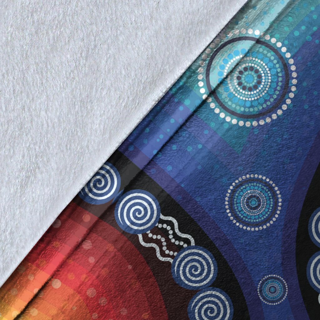 premium-blanket-aboriginal-color-dot-painting