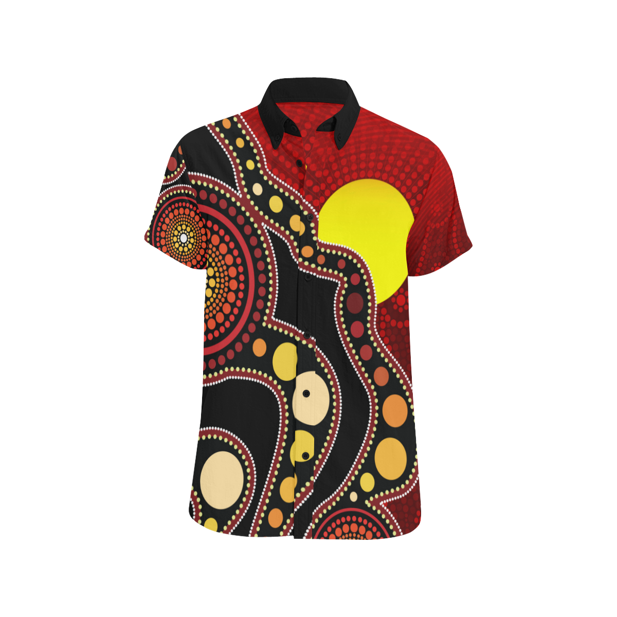 aboriginal-short-sleeve-shirt-australia-aboriginal-lives-matter-flag-circle-dot-painting-art-shirt